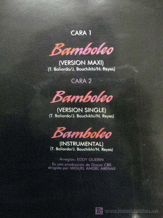Discos de vinilo: MAXI SINGLE-BAMBOLEO-TIJERÍTAS-3 VERSIONES-INSTRUMENTAL,MAXI Y SINGLE-NUEVO Y EN - Foto 2 - 27224284